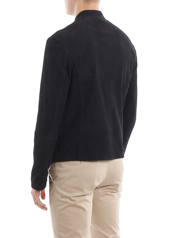 Soft suede jacket shop online: EMPORIO ARMANI