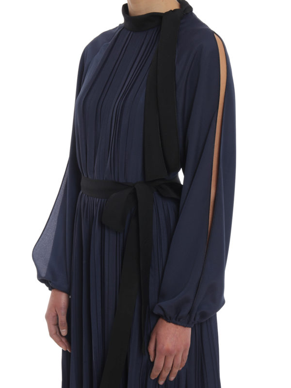 SPORTMAX buy online Abito Odeon a pieghe con sciarpina