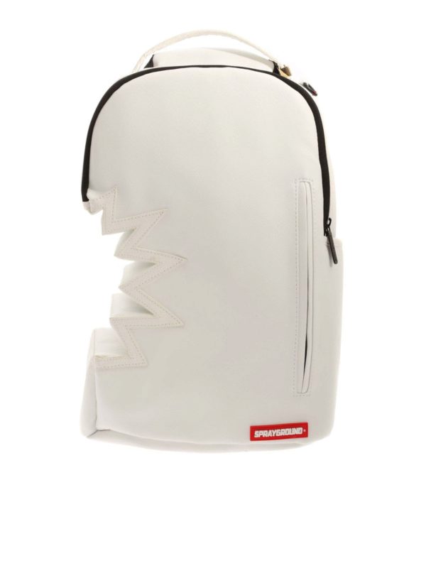 SPRAYGROUND: backpacks - Shark Bite Limited Edition backpack in white