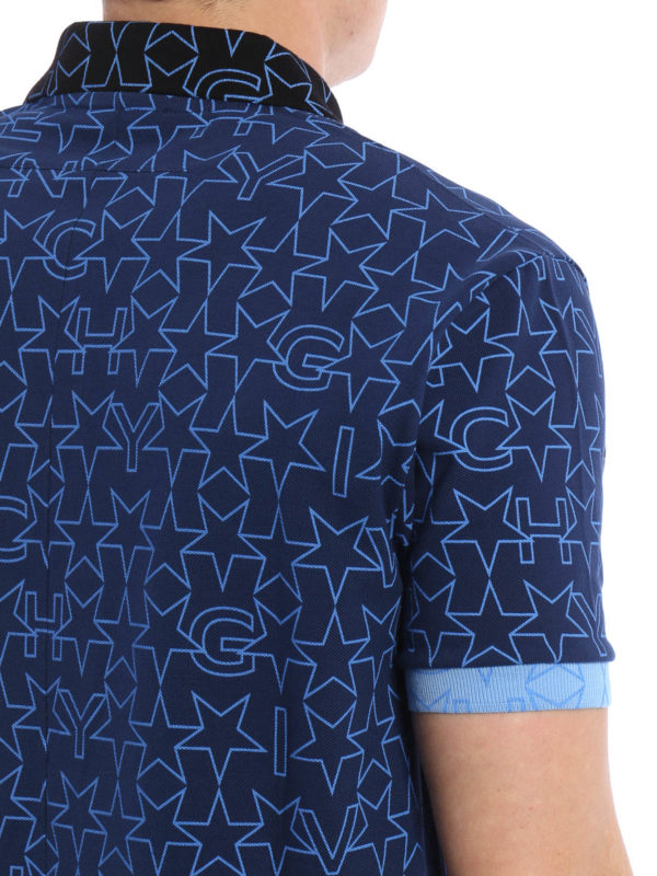 Star print polo