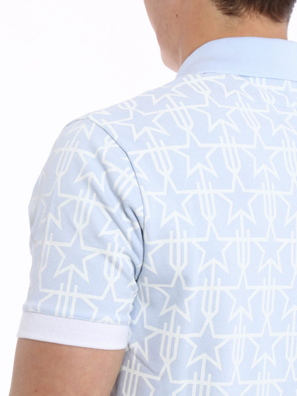 Star print polo