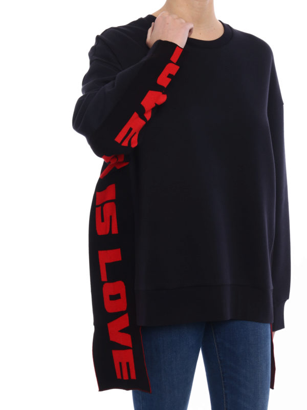 トップス STELLA MCCARTNEY ALL IS LOVE SWEATSHIRT Stella Mccartney All Is Love inserts cotton sweat|WM0507250SKW174101