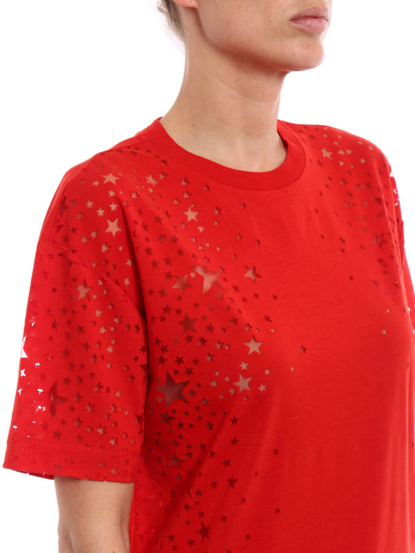STELLA McCARTNEY buy online Devoré star patterned jersey Tee
