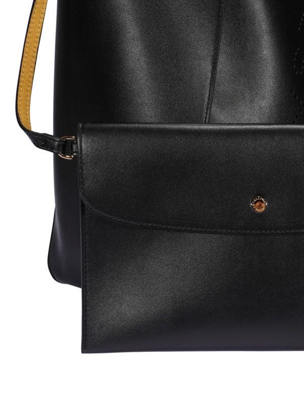 STELLA McCARTNEY buy online Perforated logo black faux leather tote