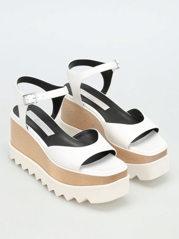 STELLA McCARTNEY: sandals online - Felik wood wedge sandals
