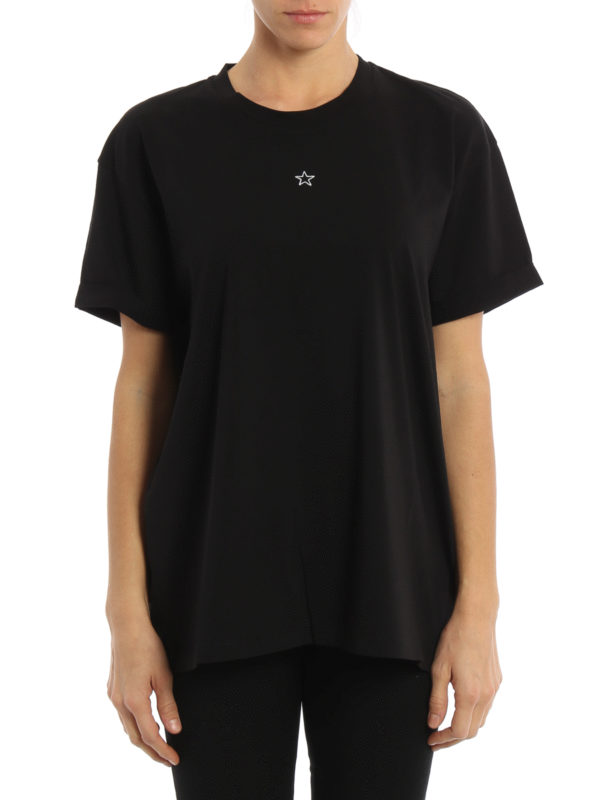 STELLA McCARTNEY: t-shirt online - T-shirt con ricamo micro stella