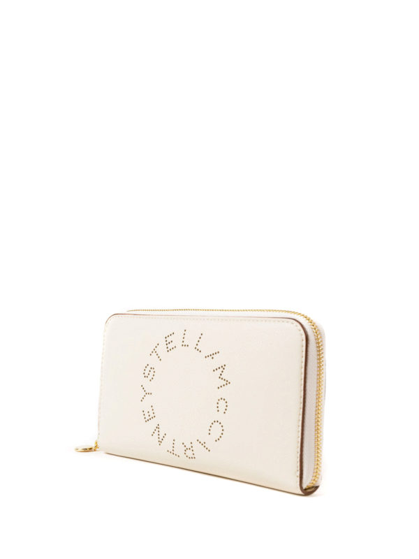 STELLA McCARTNEY: wallets & purses online - Stella Logo white zipped wallet
