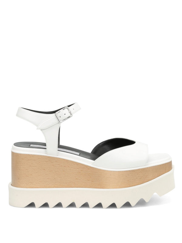 STELLA McCARTNEY: sandals - Felik wood wedge sandals
