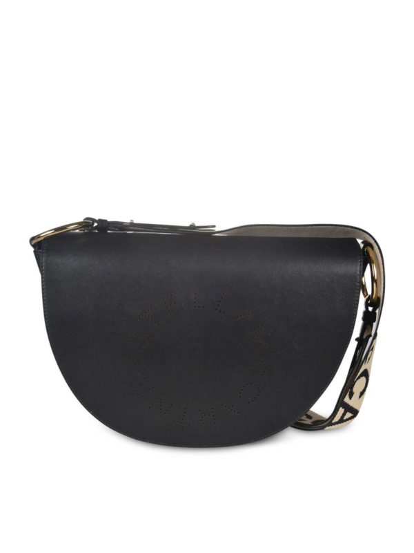 Stella Mccartney Punched logo Marlee bag in black 700082W85421000