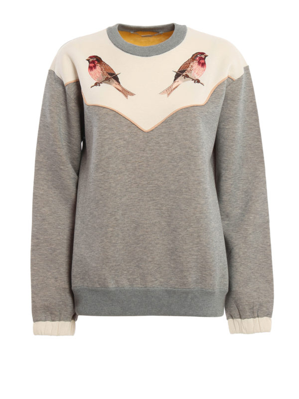 STELLA McCARTNEY: Sweatshirts & Sweaters - Embroidered bird sweatshirt