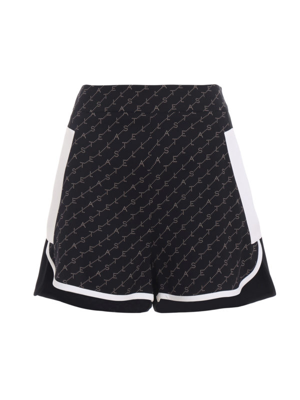 Monogram printed silk shorts - Stella McCartney - Women | Luisaviaroma