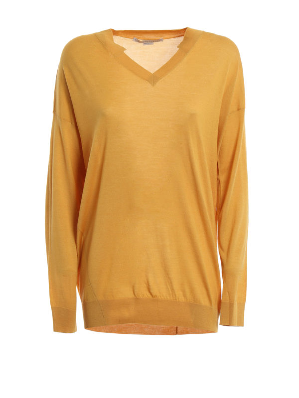 STELLA McCARTNEY: v necks - Wool and silk pullover