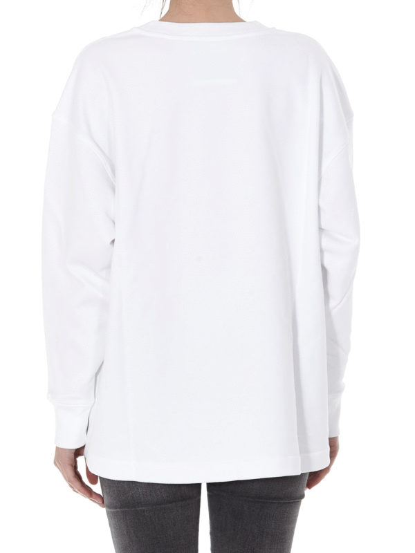 Felpa asimmetrica con logo shop online: MOSCHINO