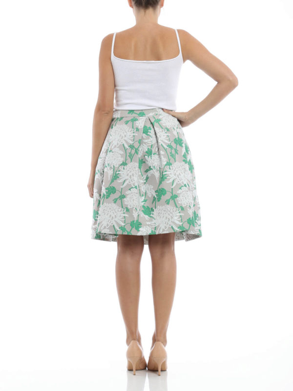 Stiff fabric flared skirt shop online: P.A.R.O.S.H.