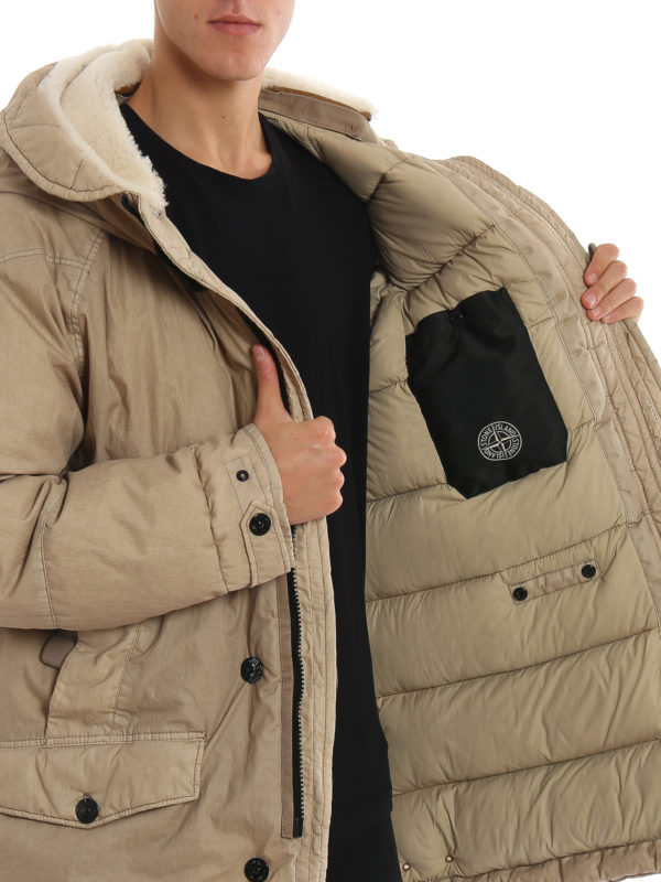 iKRIX STONE ISLAND: 50 Fili Resinata Down TC padded coat