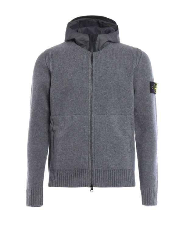 STONE ISLAND: Cárdigans - Cárdigans Grises Para Hombre