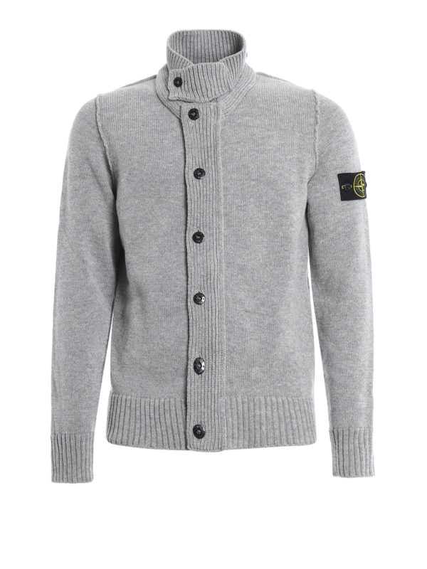 STONE ISLAND: Cárdigans - Cárdigans Grises Para Hombre