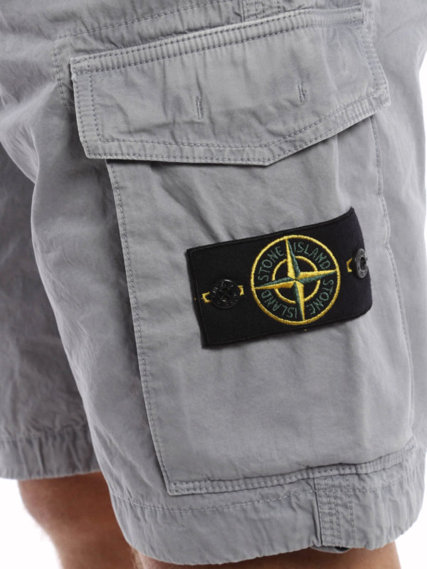 Stone Island Cargo bermuda shorts Grey Men 6415LS2WNV0160