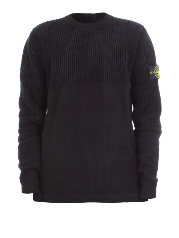 STONE ISLAND: crew necks - Chenille and wool sweater
