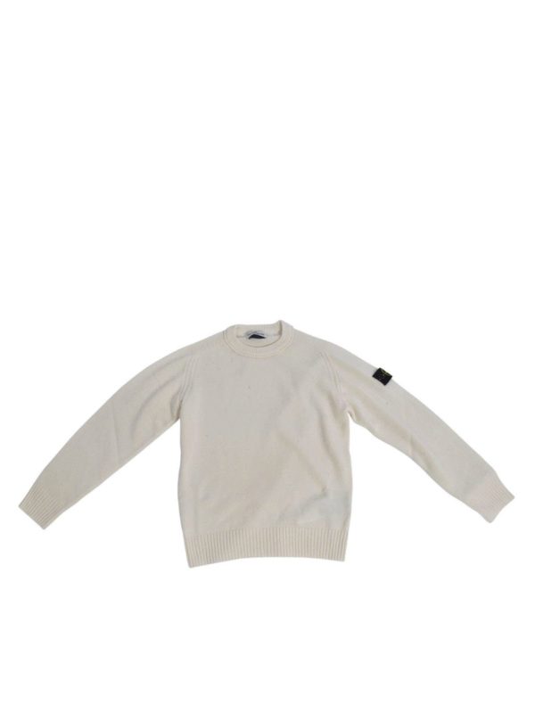 Stone Island Junior: Strick - Pullover - Weiß
