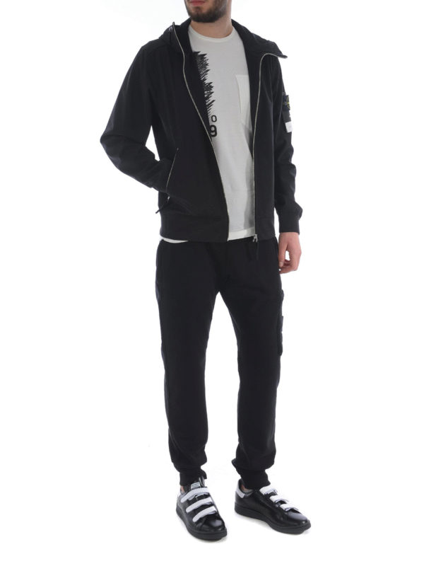 STONE ISLAND: casual jackets online - Light Soft Shell-R black jacket
