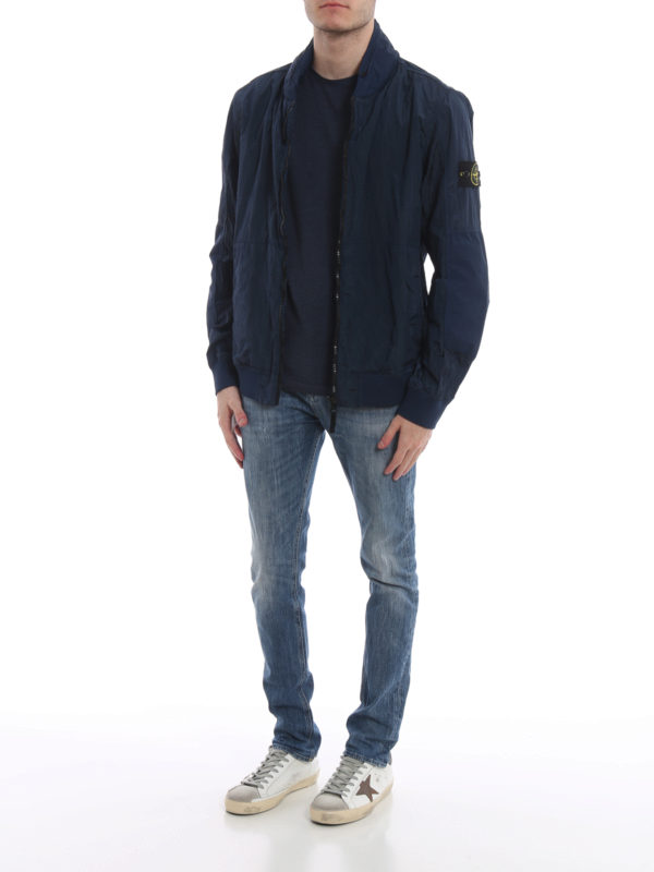 STONE ISLAND: casual jackets online - Nylon Metal Watro Ripstop blue jacket