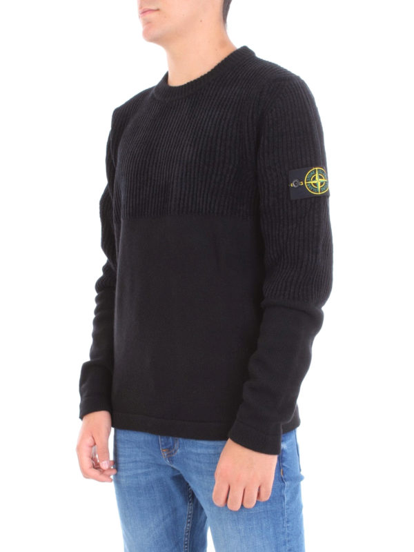 STONE ISLAND: crew necks online - Chenille and wool sweater