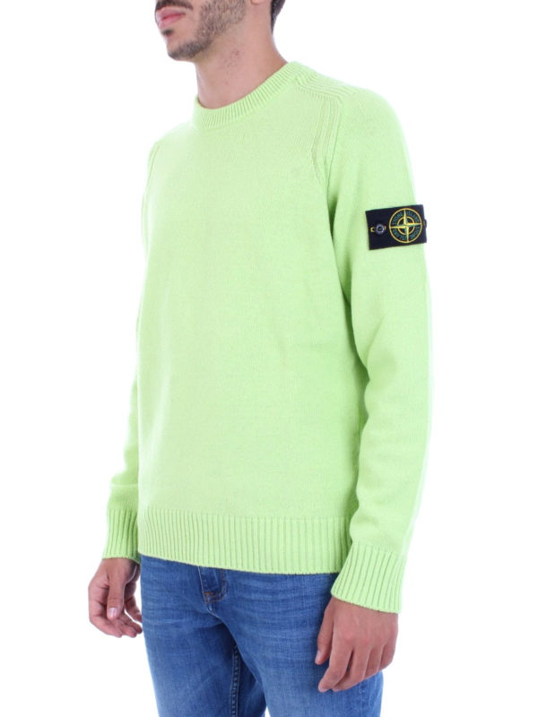 STONE ISLAND: Strickpullover mit Rundhalsausschnitt online - Rundhalspullover - Hellgrün