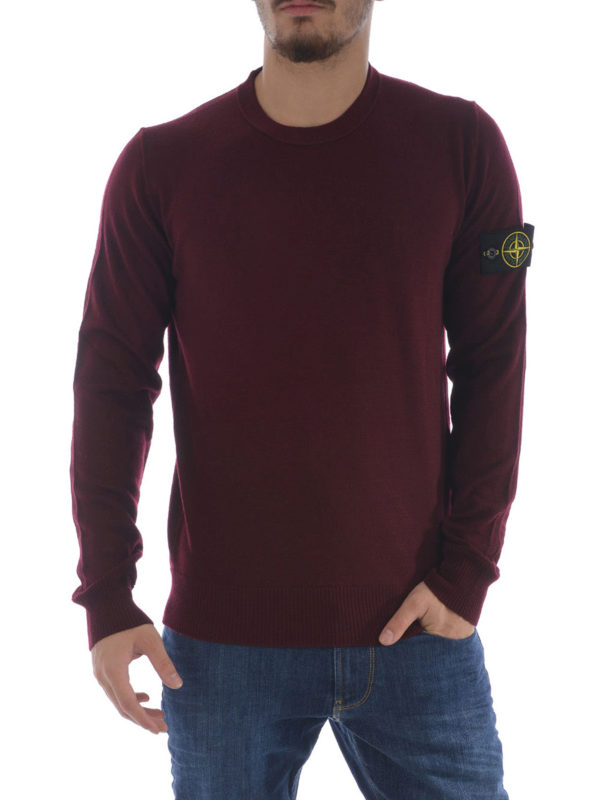 Stone Island Rundhalspullover Dunkelrot Dunkelrot 50BC4V0012