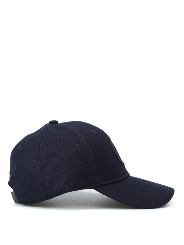 STONE ISLAND: hats & caps online - Blue wool blend baseball cap