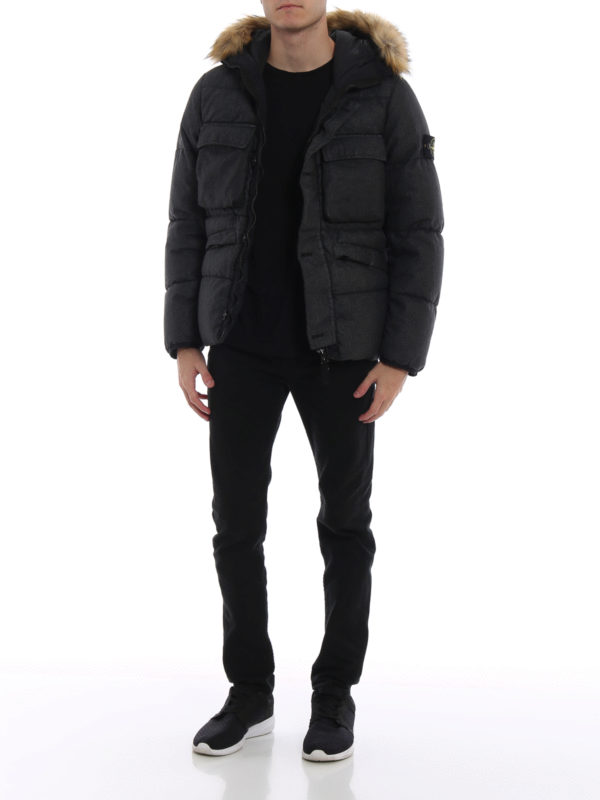 STONE ISLAND: Kurze Daunenjacken online - Daunenjacke - Schwarz