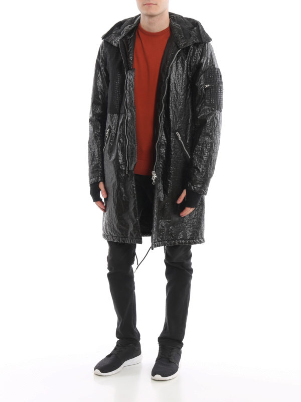 STONE ISLAND: Parkas online - Dual Grid Nylon-Shadow Project