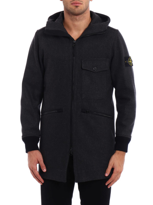 Stone Island Panno Speciale wool blend parka - Men|671544248V0067