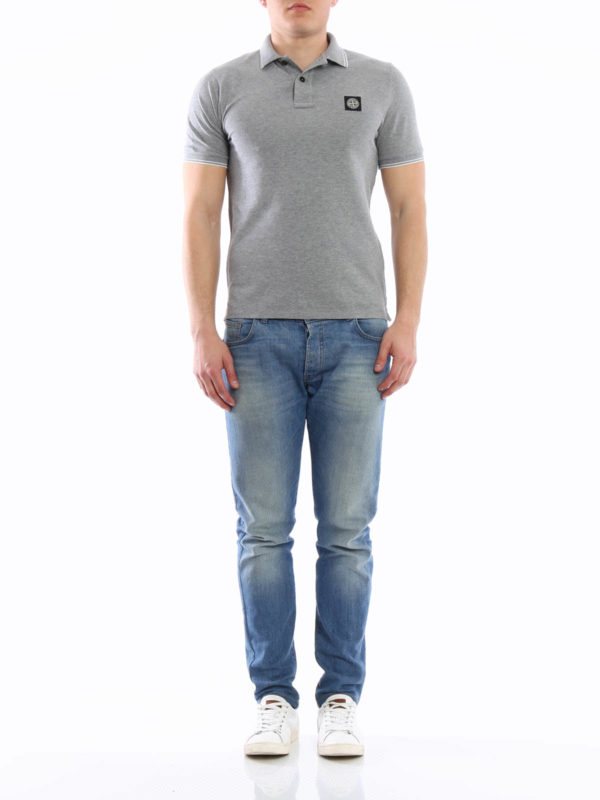 STONE ISLAND: Poloshirts online - Poloshirt Fur Herren - Grau