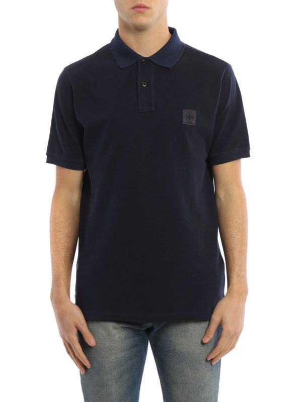 STONE ISLAND: ポロシャツ online - ポロシャツ メンズ - ダークブルー