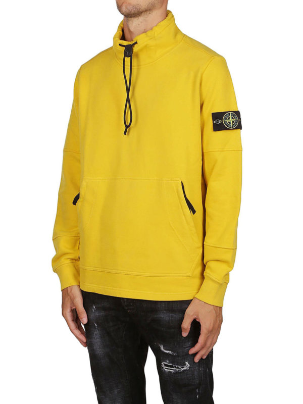 Stone Island Cotton sweatshirt with mock collar 691561720V0034