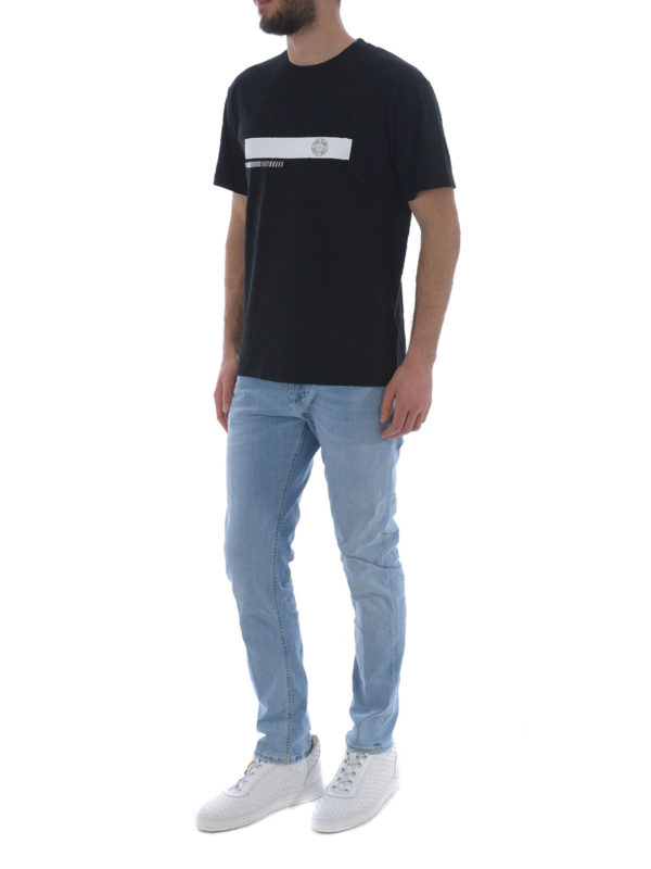 STONE ISLAND: T-shirts online - T-Shirt - Schwarz