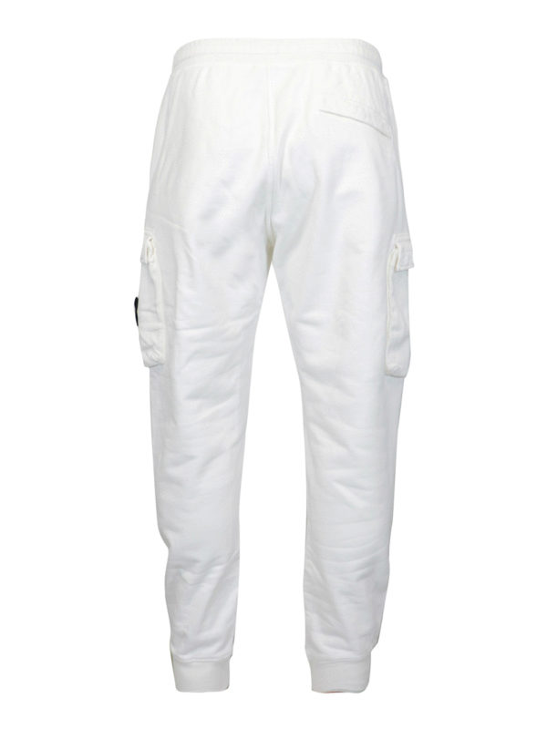 STONE ISLAND: tracksuit bottoms online - Logo label cargo joggers