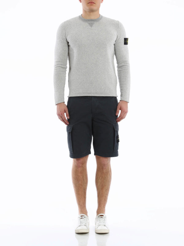 STONE ISLAND: pantaloni shorts online - Bermuda in cotone