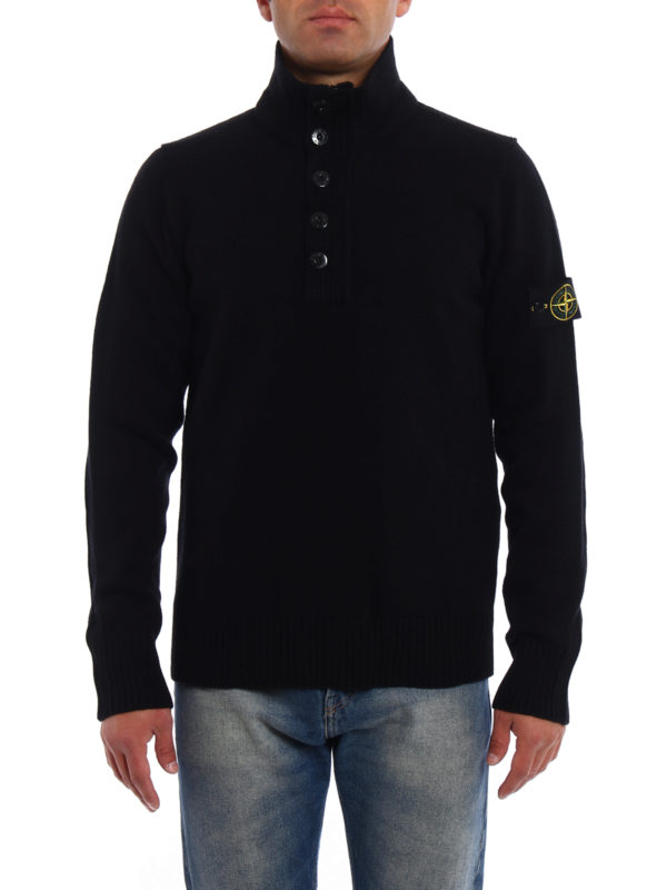 STONE ISLAND: maglia a collo alto e polo online - Pull lupetto con zip e bottoni