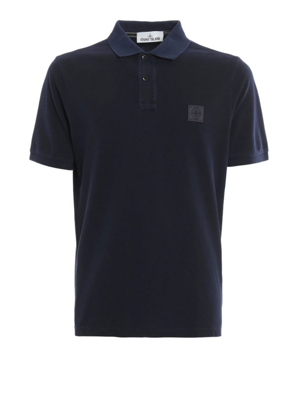 STONE ISLAND: ポロシャツ - ポロシャツ メンズ - ダークブルー
