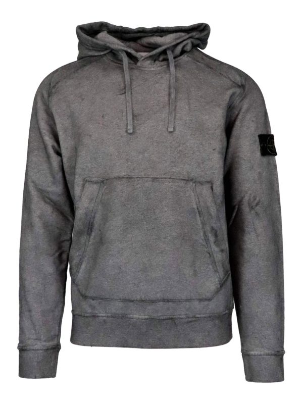 STONE ISLAND: Sudaderas y suéteres - Sudadera - Gris
