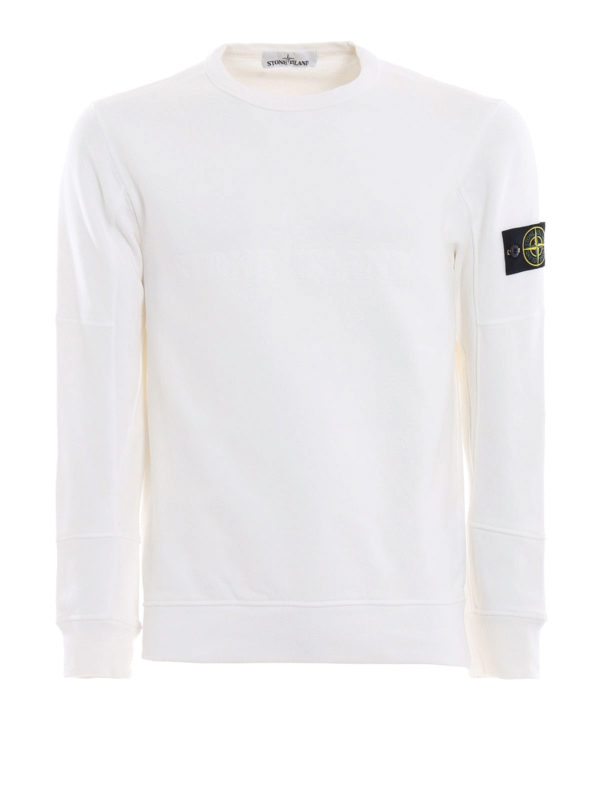 STONE ISLAND: Sudaderas y suéteres - Sudadera - Blanco