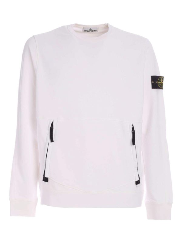 STONE ISLAND: Sudaderas y suéteres - Sudadera - Blanco