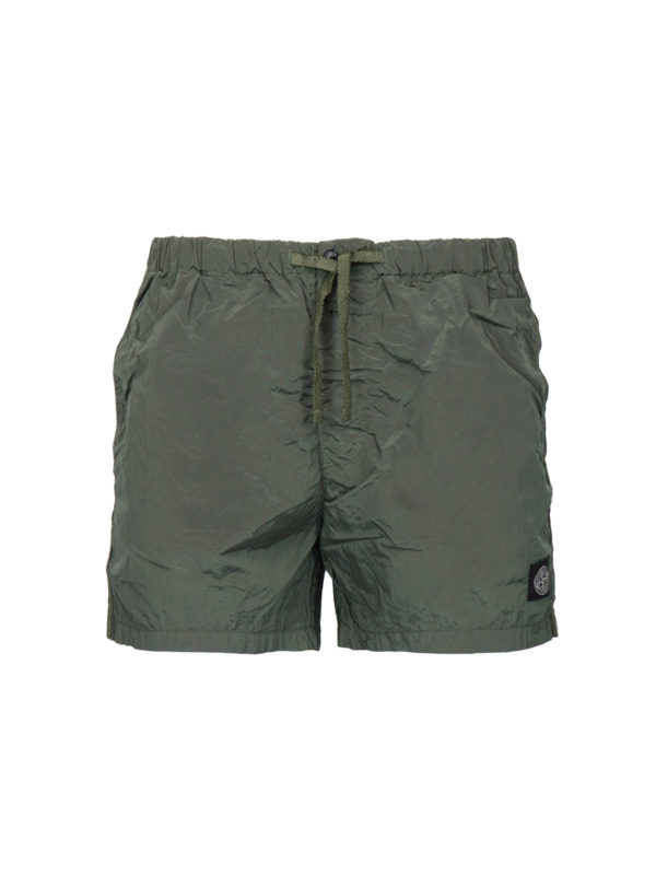 STONE ISLAND: Costumi piscina e boxer - Boxer da mare con patch logo
