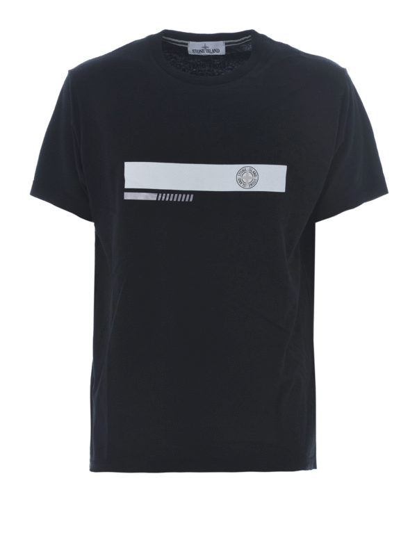 STONE ISLAND: T-shirts - T-Shirt - Schwarz