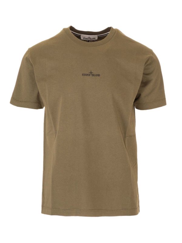 STONE ISLAND: t-shirts - Marble Three t-shirt in Olive Green