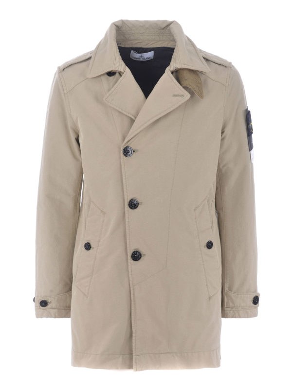 STONE ISLAND: trench coats - David-TC slightly padded trench coat