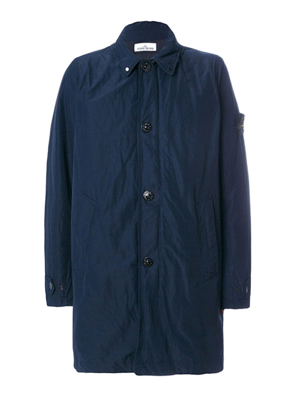STONE ISLAND: Trenchcoats - Trenchcoat - Blau