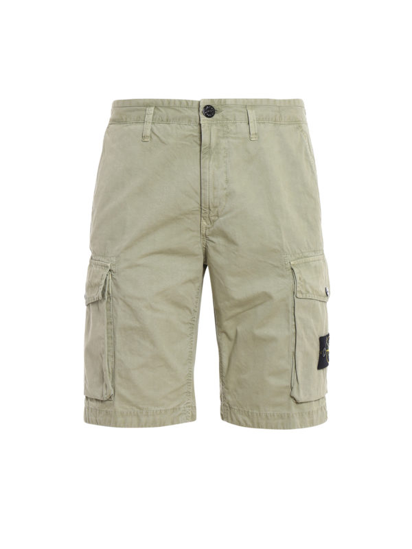 STONE ISLAND: Trousers Shorts - Cargo bermuda shorts